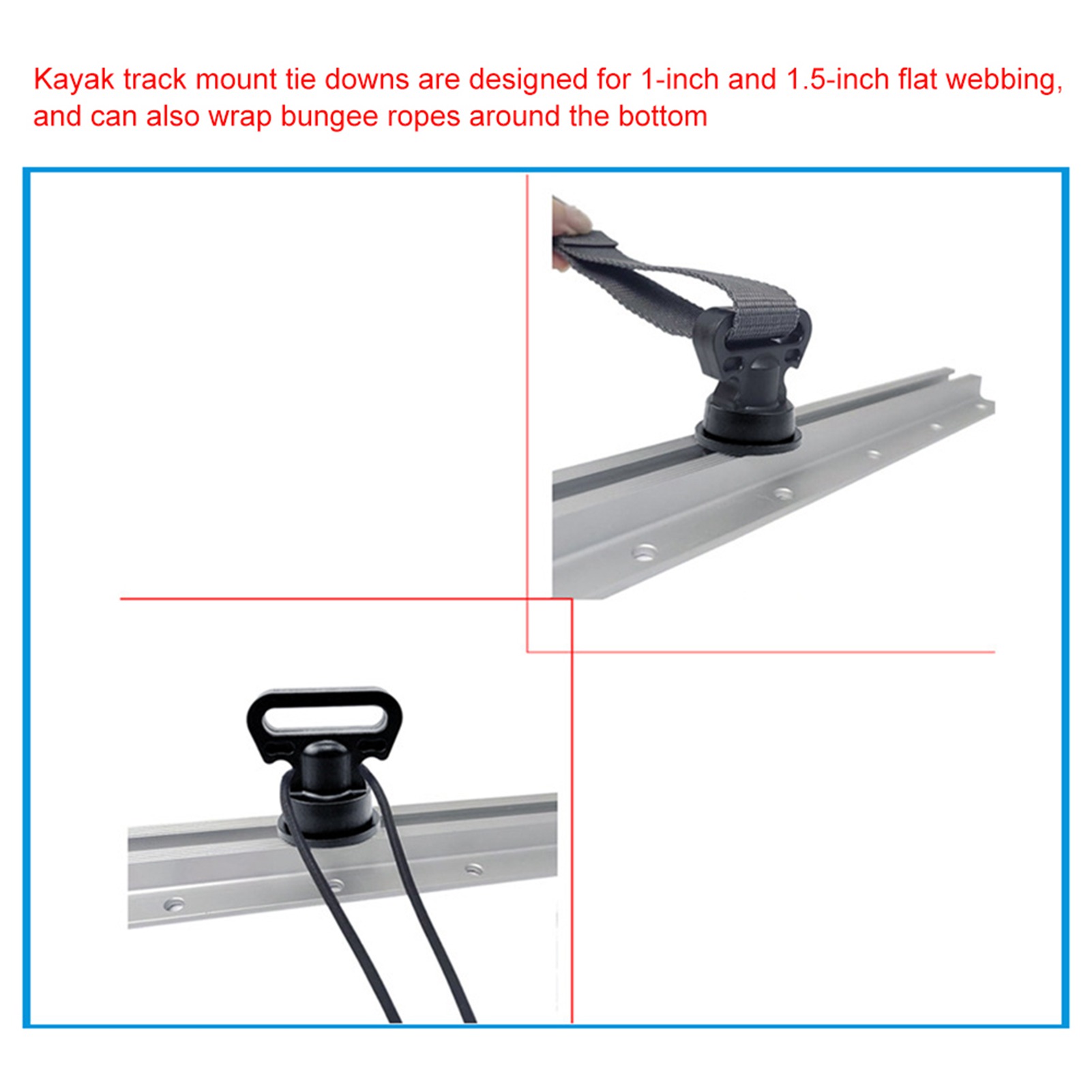 4pcs Kayak Track Mount Vertica - đánh giá và giá Fishing Kayak Crate
