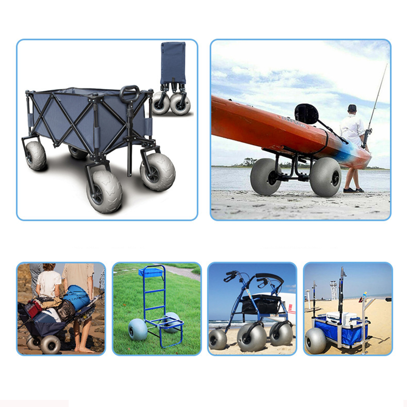 10In Balloon Wheels Profession - đánh giá và giá Fishing Kayak Cart