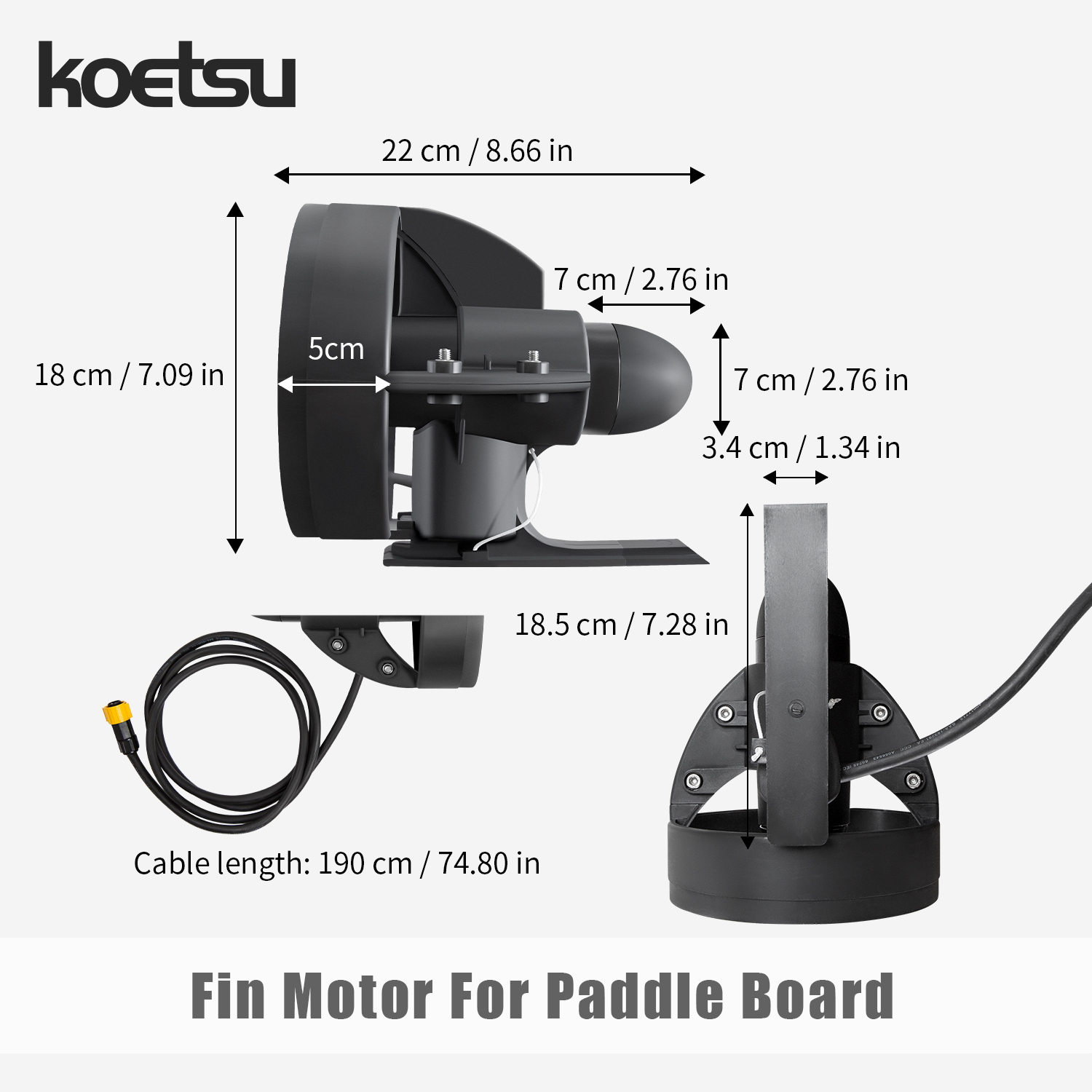 KOETSU paddle board underwater - đánh giá và giá Fishing Kayak Trolling Motor