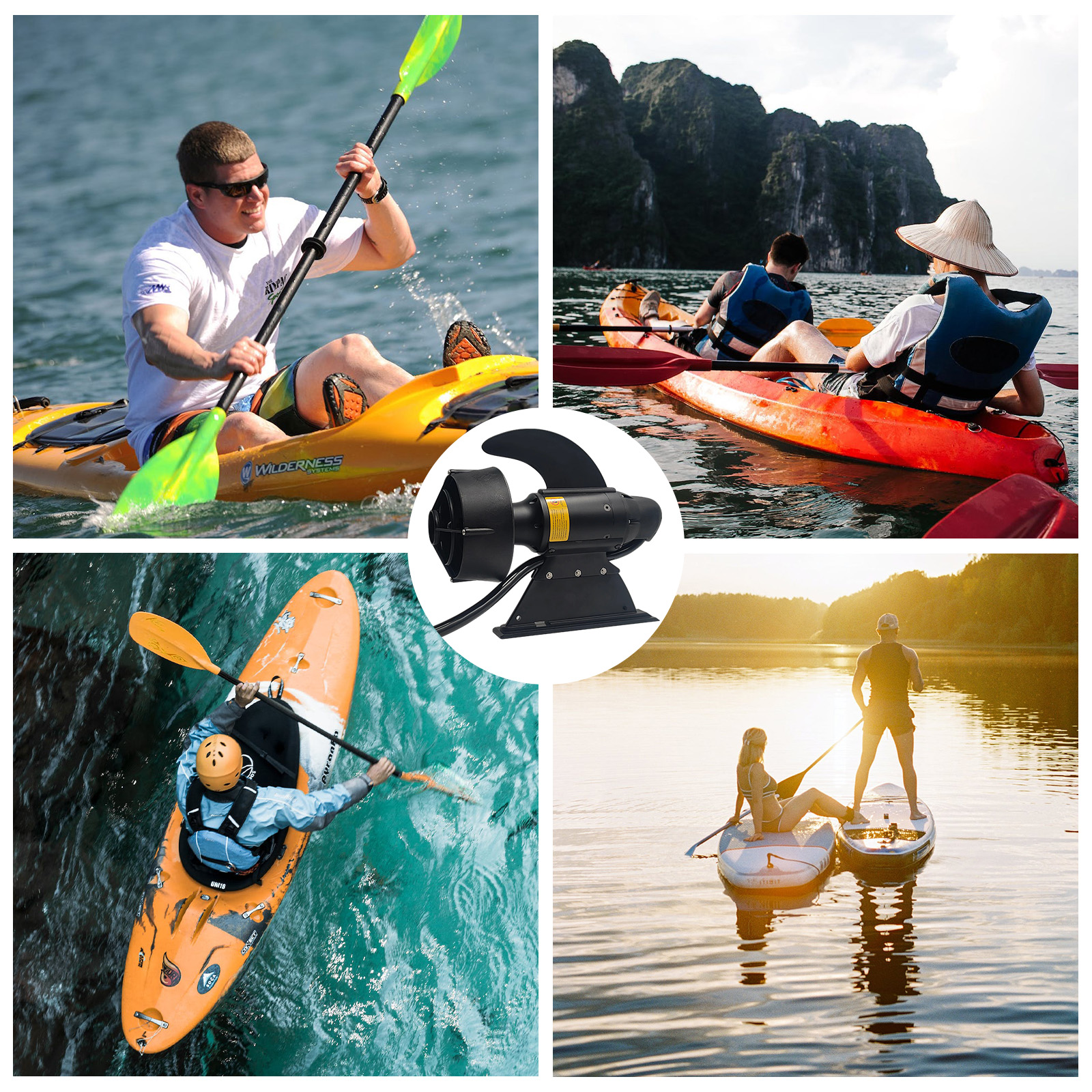 380W 600W Electric Fins Stand  - đánh giá và giá Fishing Kayak Trolling Motor
