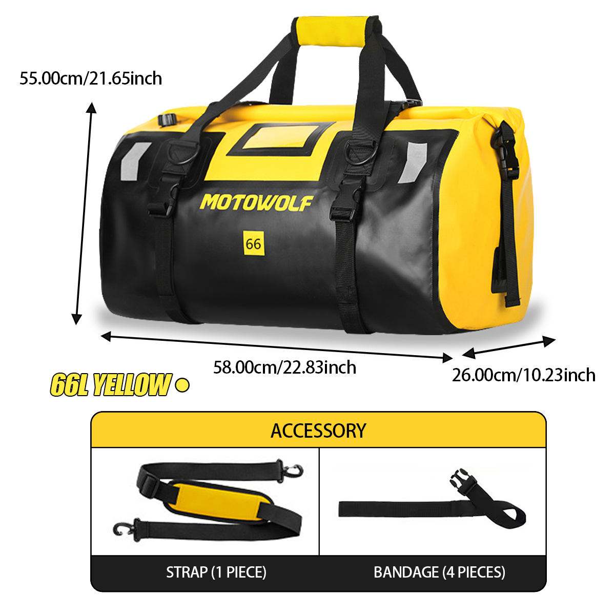 Waterproof Duffel Bag 40L/66L  - đánh giá và giá Fishing Kayak Storage Bag